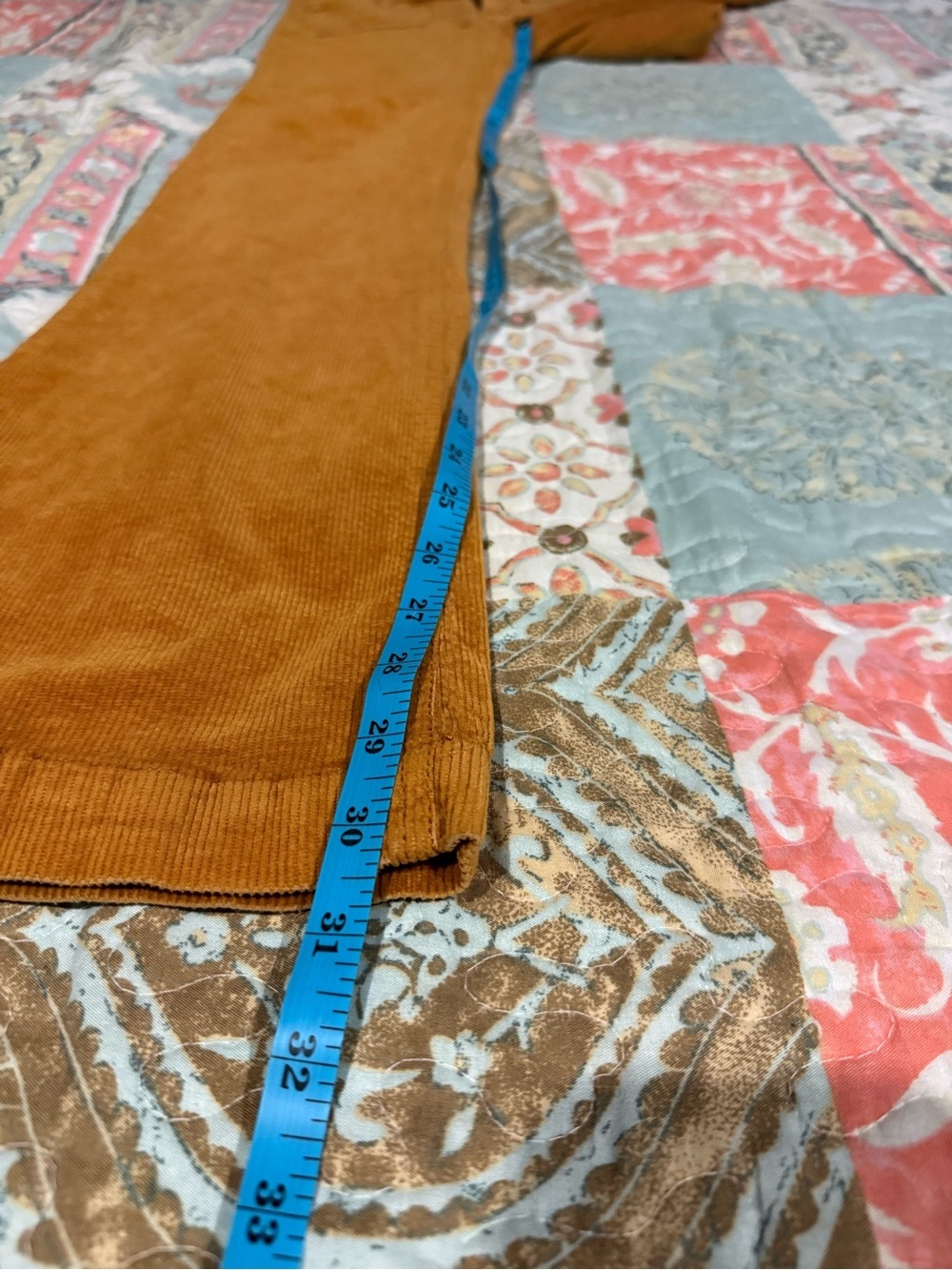 Pilcro Mustard Corduroy Pants Wide leg size 25 Outdoor Cottagecore - Picture 11 of 15